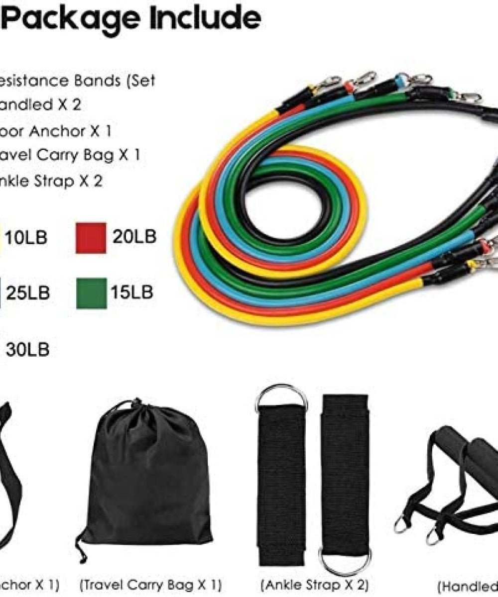 11 Pcs Resistance Band Set For Men & Women - OSAK ENTERPRISES