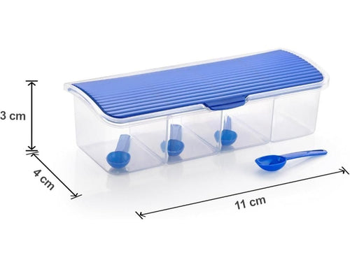 4 - in - 1 Spice Vault with Measuring Spoons and Airtight Lid Pack of 2 - OSAK ENTERPRISES