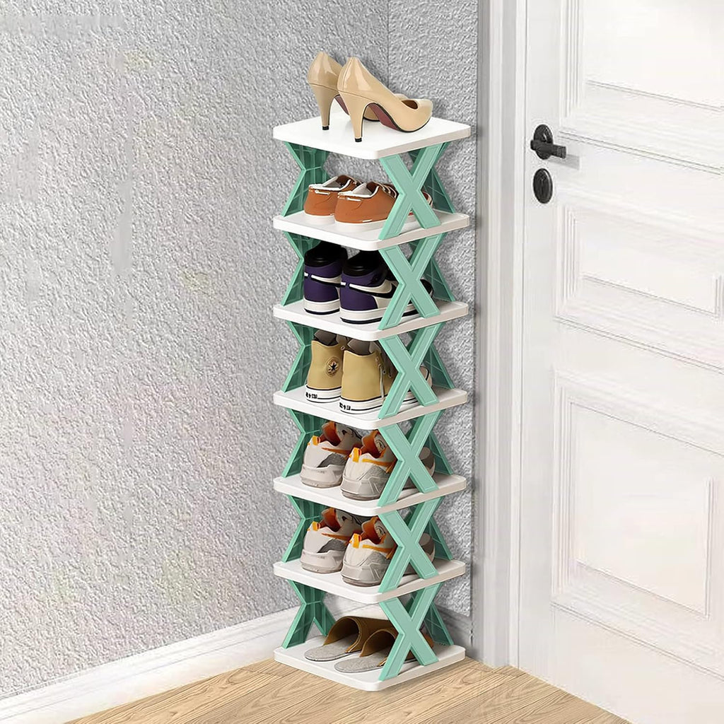 4 Layer Stylish Shoe Storage Organizer Multi - Purpose Stackable Shoe Rack Adjustable Slots - OSAK ENTERPRISES
