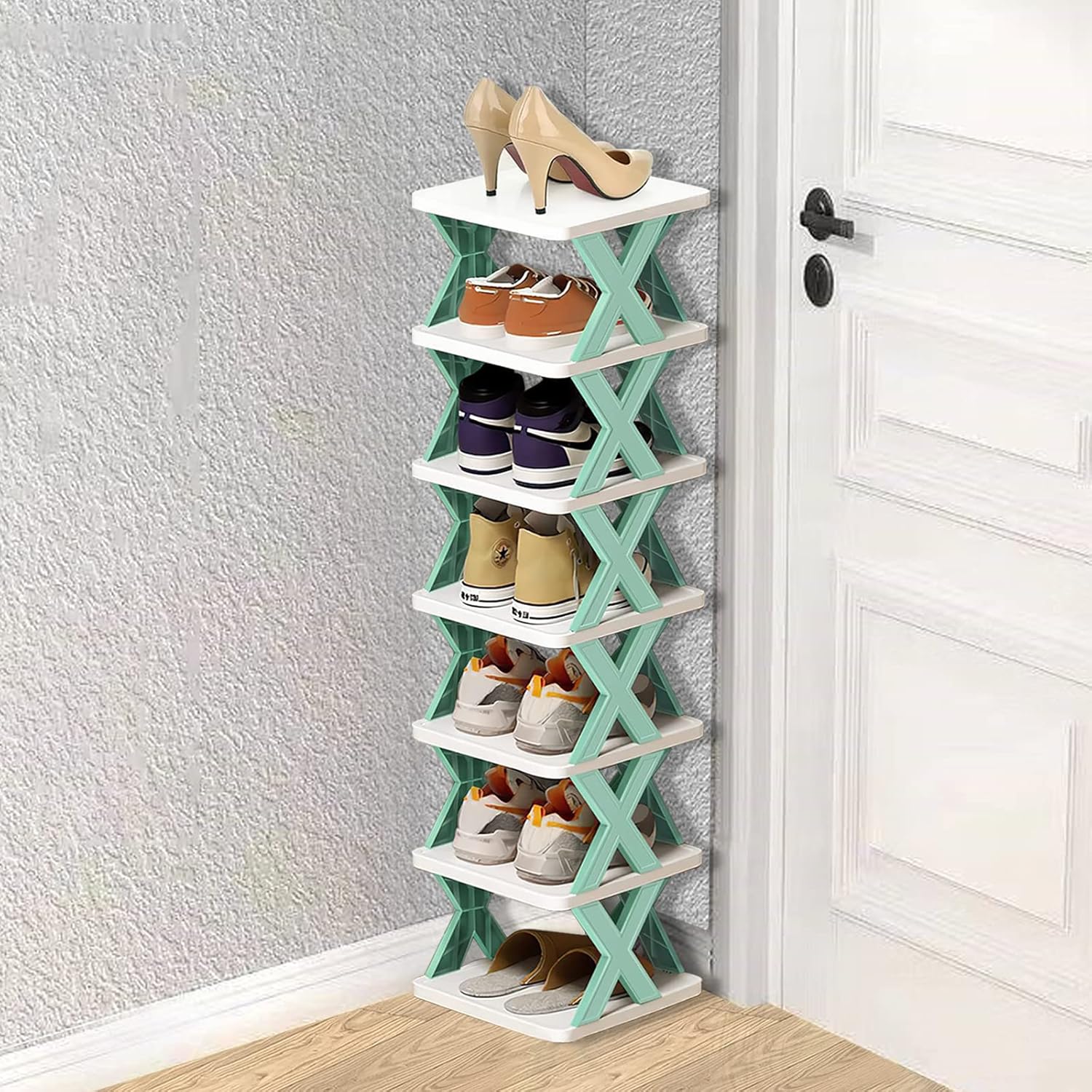 4 Layer Stylish Shoe Storage Organizer Multi - Purpose Stackable Shoe Rack Adjustable Slots - OSAK ENTERPRISES