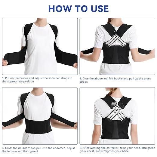 Adjustable Back Posture Corrector/ Slouching Relieve Pain Belt Women Men - OSAK ENTERPRISES