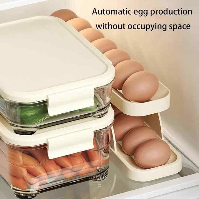 Automatically Rolling Egg Holder Container Display Rack - OSAK ENTERPRISES