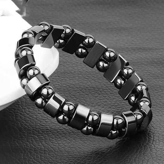 BD Magnetic Sugar Control Bracelet,Unisex Stylish Health Care Magnetic Black Stone Therapy Bracelet - OSAK ENTERPRISES