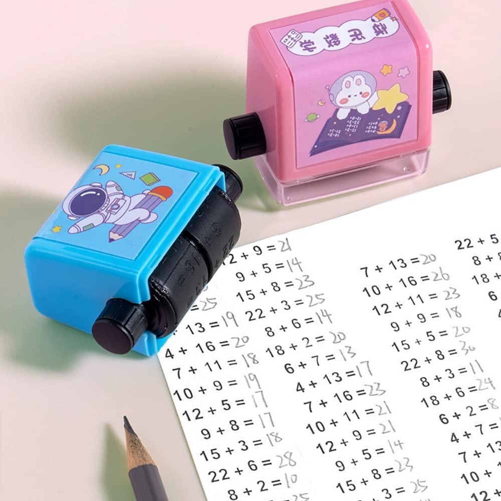 Birud Addition Stamps for Kids, Roller Design Teaching Stamp, Math Stamps Practice Tools - OSAK ENTERPRISES