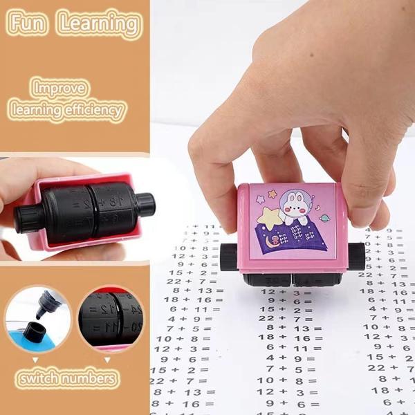 Birud Addition Stamps for Kids, Roller Design Teaching Stamp, Math Stamps Practice Tools - OSAK ENTERPRISES