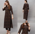 Cotton Blend Printed Kurti with Pant for Women