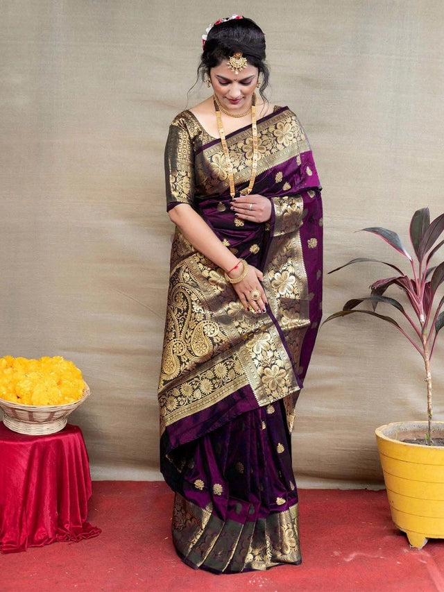 Banarasi Silk Embellished Saree for Women
