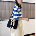 Cute Shoulder Bag Kawaii Tote Handbag with Cute Teddy Bear - OSAK ENTERPRISES