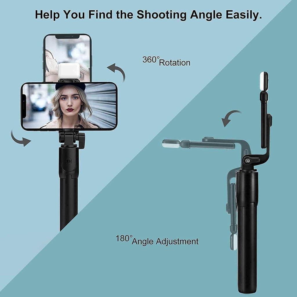 Extendable Flash 3 - in - 1 Selfie Stick Tripod with Bluetooth Remote - OSAK ENTERPRISES