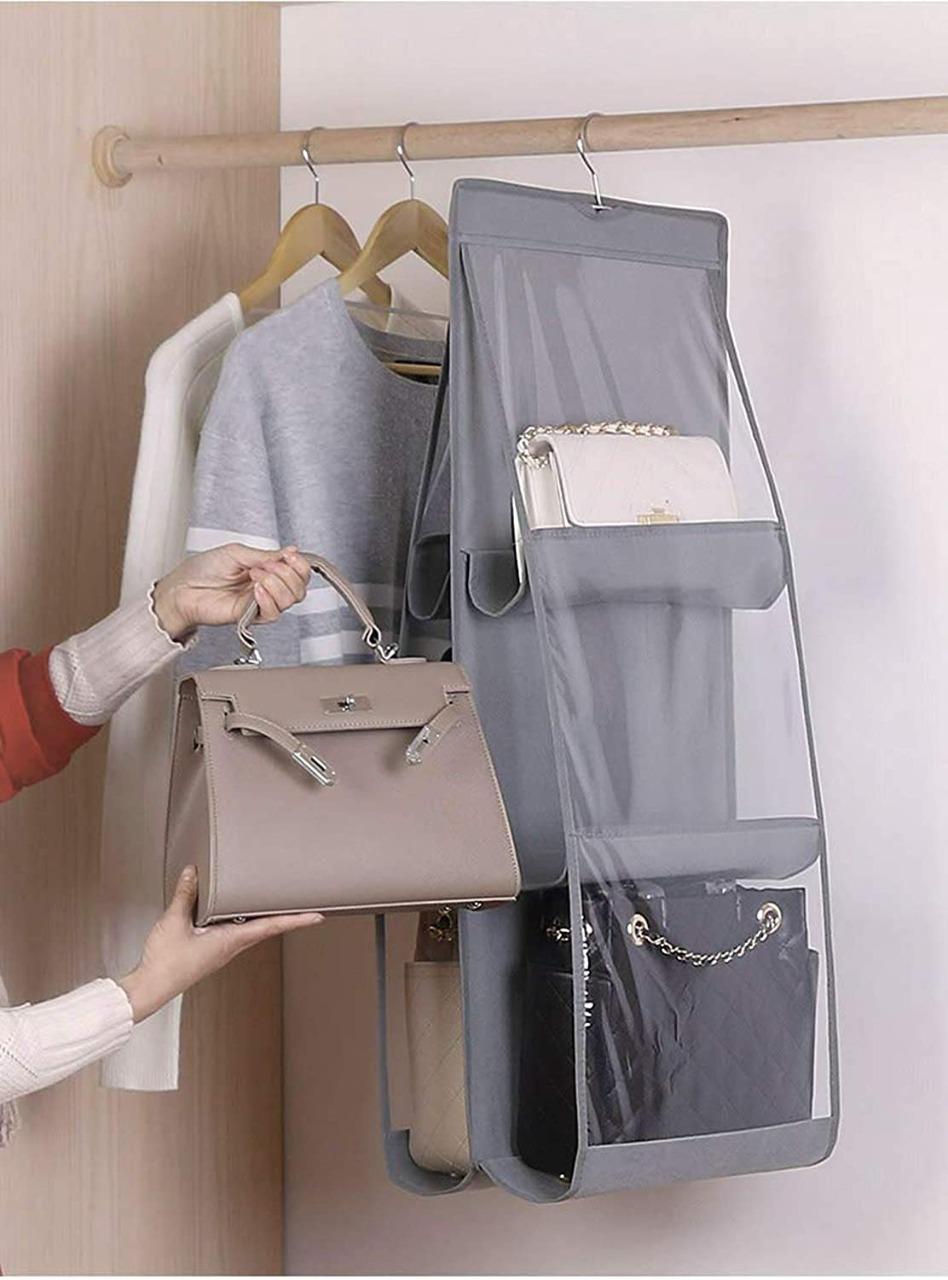 Hanging Handbag Organizer Storage Bag Wardrobe Closet for Purse, Clutch Pack of 2 - OSAK ENTERPRISES