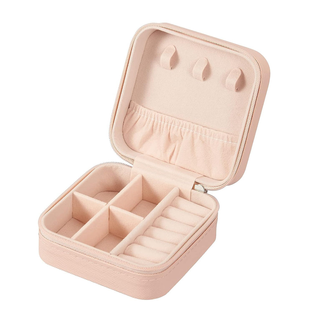 Leather Small Jewelry Box, Travel Portable Jewelry Case For Ring, Pendant, Earring, Necklace, Bracelet - OSAK ENTERPRISES