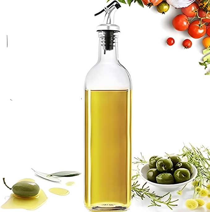 Oil Dispenser Bottle Vinegar Bottle 1000ml Bottle for Cooking Lead for Kitchen pack of 1 - OSAK ENTERPRISES