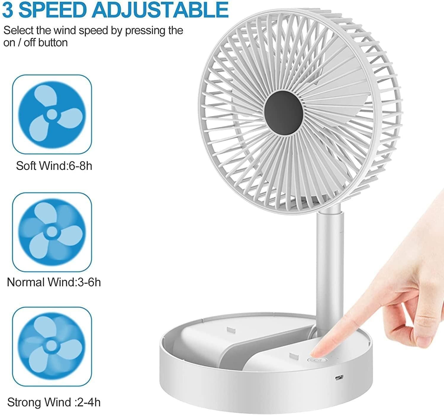 Powerful Rechargeable High Speed Table Desk Fan - OSAK ENTERPRISES