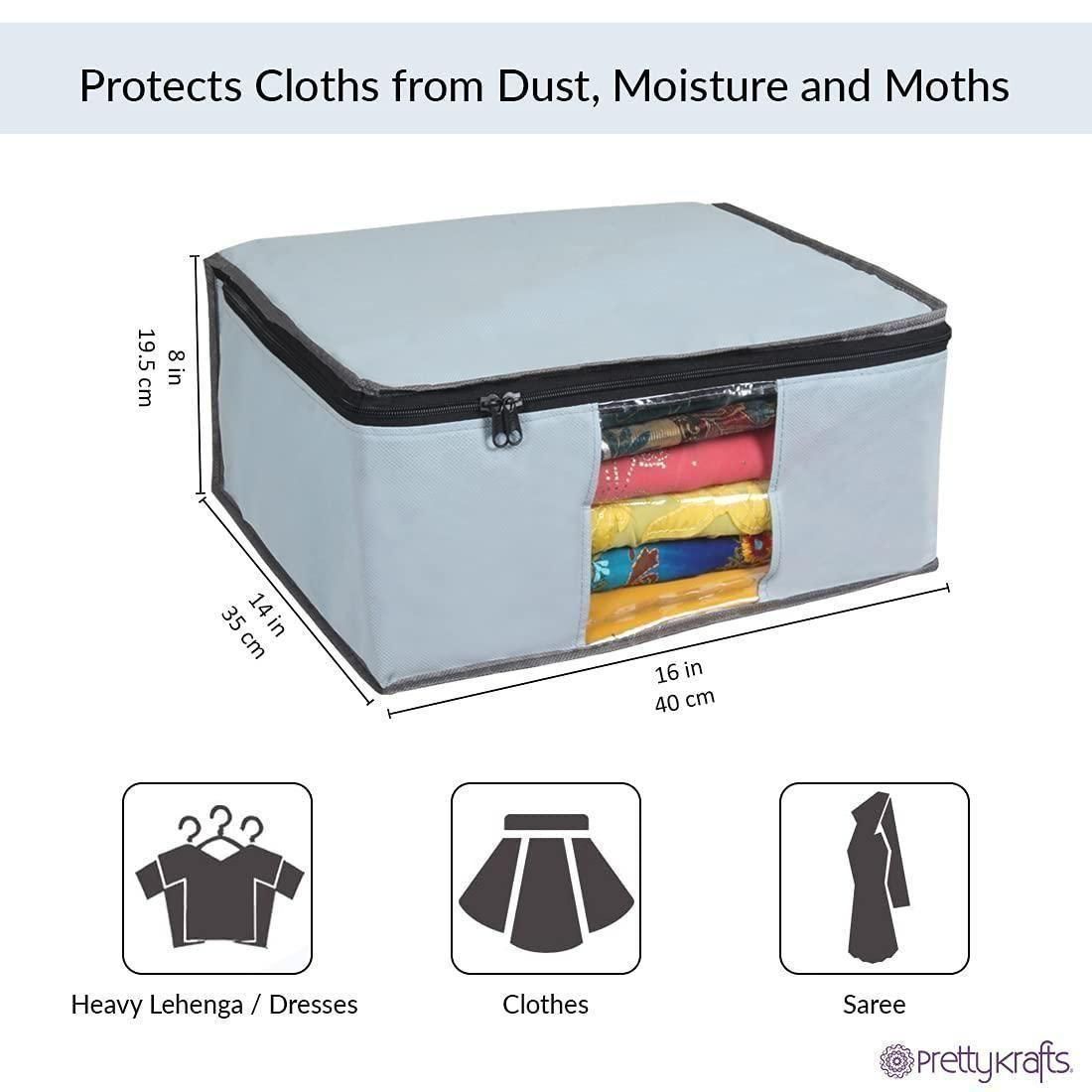 Saree Cover - Solid Non Woven Saree Cover for Wardrobe (Pack of 3) - OSAK ENTERPRISES