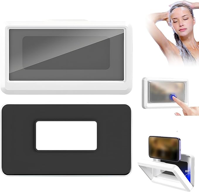 Shower Phone Holder | Waterproof Bathroom Mobile Phone Holder | Anti - Fog Case for Shower | Wall Mountable | 6.8 Inch Support Touch Screen Parent (Multicolor) - OSAK ENTERPRISES