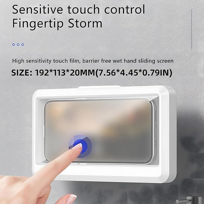 Shower Phone Holder | Waterproof Bathroom Mobile Phone Holder | Anti - Fog Case for Shower | Wall Mountable | 6.8 Inch Support Touch Screen Parent (Multicolor) - OSAK ENTERPRISES