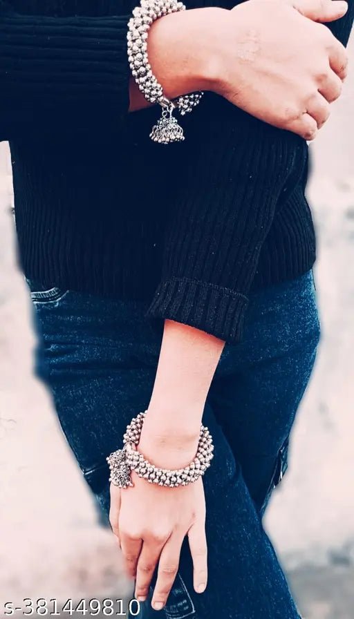 Silver Sterling Silver Kada (Pack of 2) - OSAK ENTERPRISES