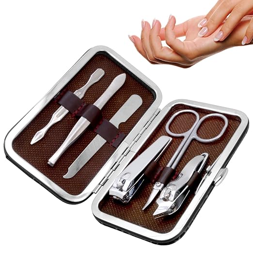 SJ 6 in 1 Nail Art Clipper Pedicure Manicure Tweezer Cutter Earpick Tool Set - 29 - OSAK ENTERPRISES