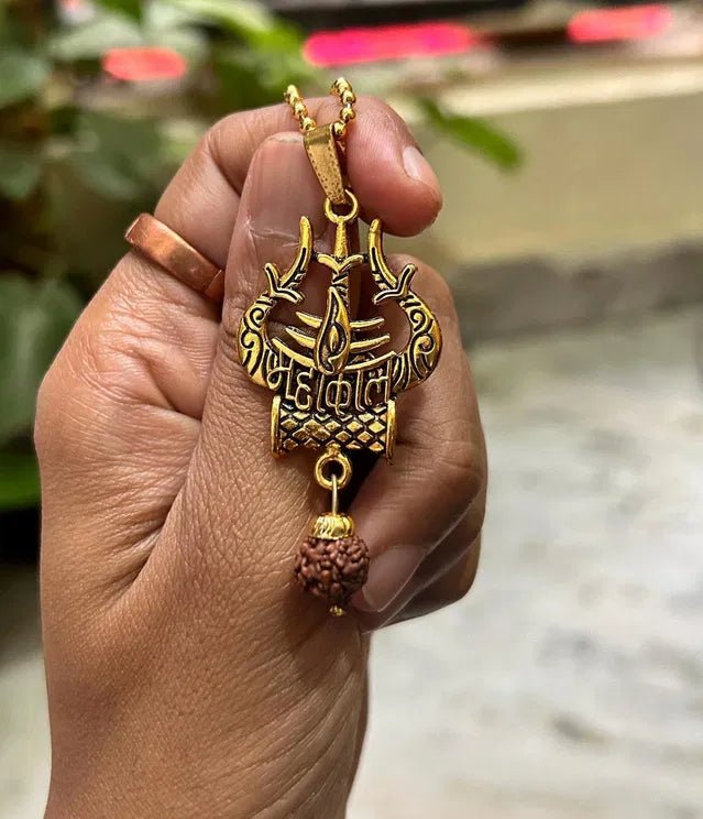 Spiritual Necklace Shiva Trishul damaru Necklace - OSAK ENTERPRISES