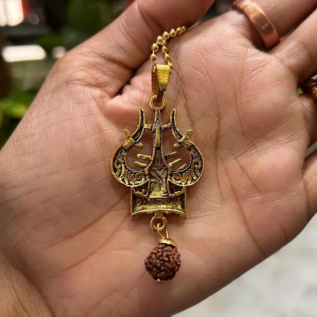 Spiritual Necklace Shiva Trishul damaru Necklace - OSAK ENTERPRISES