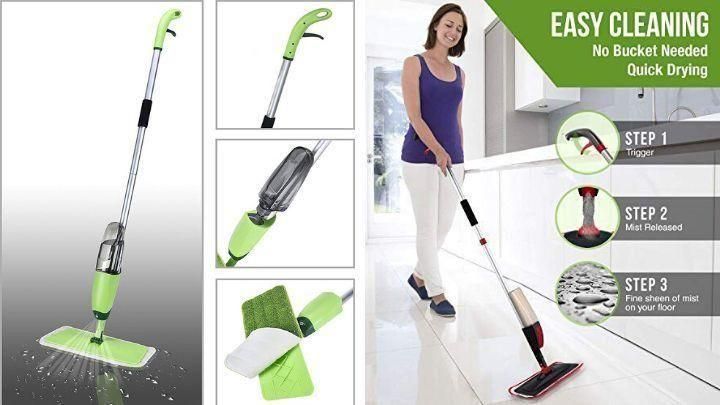 Spray Mop - 360 Degree Handle Wet & Dry Microfiber Floor Spray Mop - OSAK ENTERPRISES