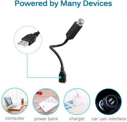 Star Decoration Light, 12V LED Car Atmosphere Lamp, 360 degree Rotation Use for USB Disco Light/Night Light/Room/Car/Party Decoration Disco Laser light Car Fancy Lights Car Fancy Lights (Black) - OSAK ENTERPRISES