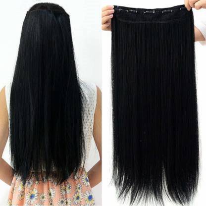 Stylish Soft Silky Straight Black Hair Extension Hair Extension - OSAK ENTERPRISES