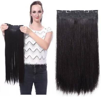 Stylish Soft Silky Straight Black Hair Extension Hair Extension - OSAK ENTERPRISES