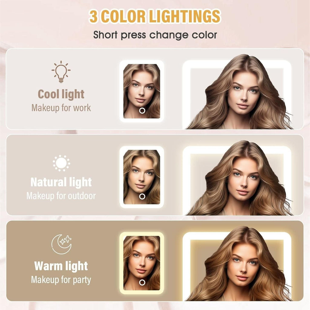 White Jewelry Box with LED Mirror - OSAK ENTERPRISES