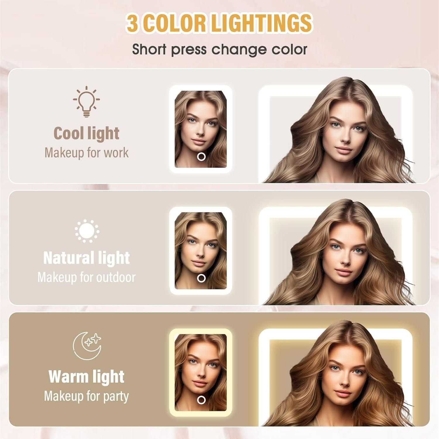 White Jewelry Box with LED Mirror - OSAK ENTERPRISES